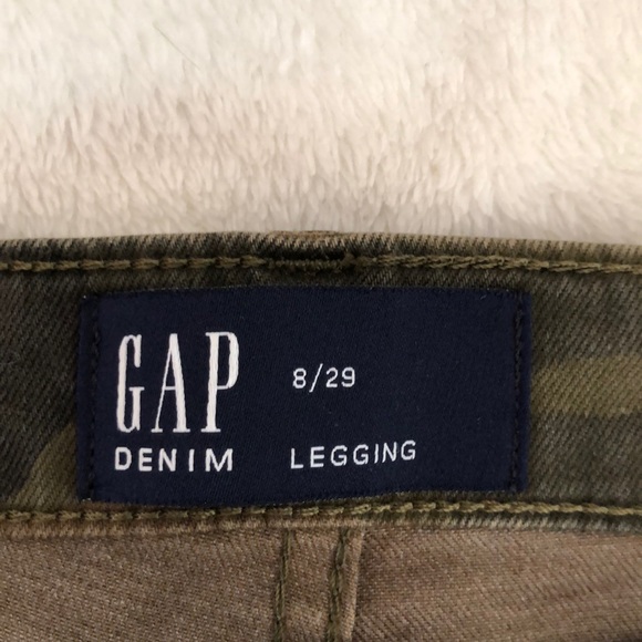 NWT Gap denim leggings in green camo - Picture 3 of 5